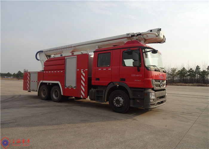 Three Functions Heavy Duty Water Tower Fire Truck 39 Ton 32 Meter Working Height