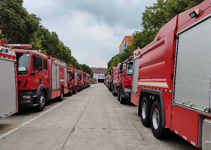 189hp Power 110Km/H Foam Fire Truck With Rustproof Plate