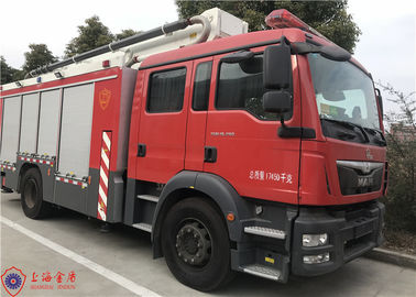 Azionamento del camion dei vigili del fuoco 4x2 della scala aerea di breve tempo di registrazione di altezza massima di 25 tester