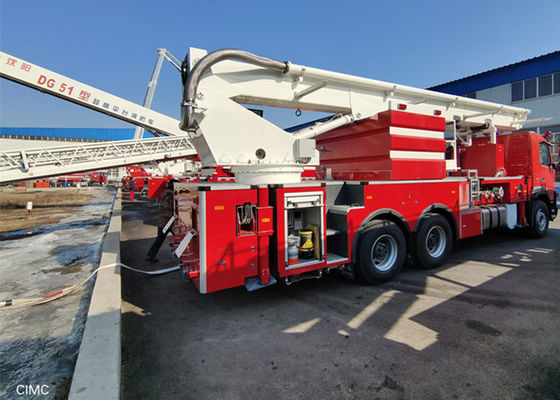 interasse antincendio dell'azionamento 4500mm del veicolo 6x4 della piattaforma della scala aerea 435Hp
