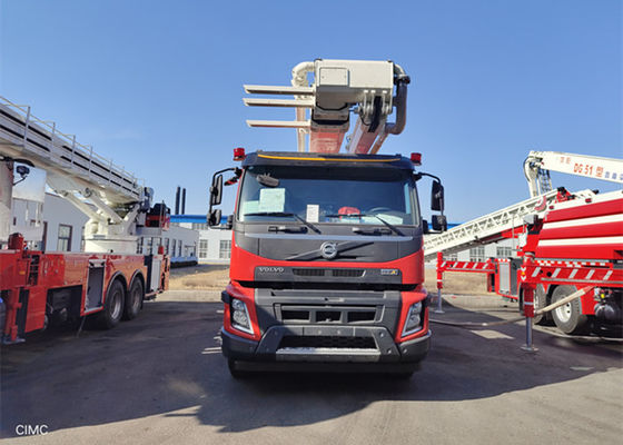 Due peso netto aereo del camion dei vigili del fuoco di scala del telaio di Volvo dell'azionamento dei sedili 6x4 9230Kg